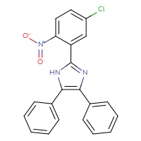 Chemical structure of 2-(5-chloro-2-nitrophenyl)-4,5-diphenyl-1H-imidazole - CSSB14823851304