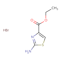 Chemical structure of ethyl 2-amino-1,3-thiazole-4-carboxylate hydrobromide - CSSB00000737034