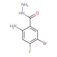 Chemical structure of 2-amino-5-bromo-4-fluorobenzohydrazide - CSSB00016150306