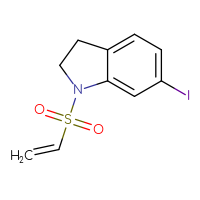 Chemical structure of 1-(ethenesulfonyl)-6-iodo-2,3-dihydro-1H-indole - CSSB06714293930