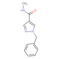 Chemical structure of 1-benzyl-N-methyl-1H-pyrazole-4-carboxamide - CSSB00043328081
