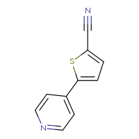 Chemical structure of 5-(pyridin-4-yl)thiophene-2-carbonitrile - CSSB00016089570