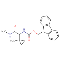 Chemical structure of (9H-fluoren-9-yl)methyl N-[(methylcarbamoyl)(1-methylcyclopropyl)methyl]carbamate - CSSB21043411971