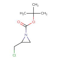 Chemical structure of tert-butyl 2-(chloromethyl)aziridine-1-carboxylate - CSSB21246257790