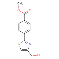 Chemical structure of methyl 4-[4-(hydroxymethyl)-1,3-thiazol-2-yl]benzoate - CSSB01411975814