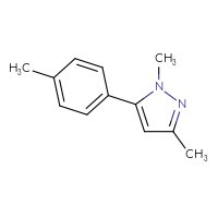 Chemical structure of 1,3-dimethyl-5-(4-methylphenyl)-1H-pyrazole - CSSB00011002502