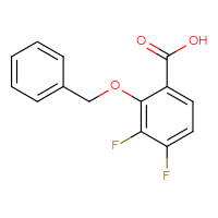 Chemical structure of 2-(benzyloxy)-3,4-difluorobenzoic acid - CSSB00023871271