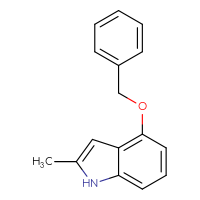 Chemical structure of 4-(benzyloxy)-2-methyl-1H-indole - CSSB02516690523
