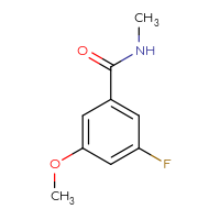 Chemical structure of 3-fluoro-5-methoxy-N-methylbenzamide - CSSB00010368624