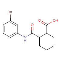 Chemical structure of 2-[(3-bromophenyl)carbamoyl]cyclohexane-1-carboxylic acid - CSSB00025731963