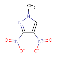 Chemical structure of 1-methyl-3,4-dinitro-1H-pyrazole - CSSB00000076177