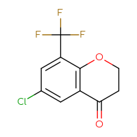 Chemical structure of 6-chloro-8-(trifluoromethyl)-3,4-dihydro-2H-1-benzopyran-4-one - CSSB00010284305