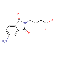Chemical structure of 4-(5-amino-1,3-dioxo-2,3-dihydro-1H-isoindol-2-yl)butanoic acid - CSSB00020595728