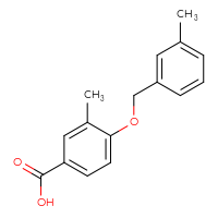 Chemical structure of 3-methyl-4-[(3-methylphenyl)methoxy]benzoic acid - CSSB00003676288