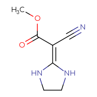Chemical structure of methyl 2-cyano-2-(imidazolidin-2-ylidene)acetate - CSSB00000080533