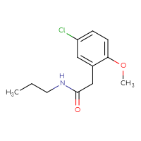 Chemical structure of 2-(5-chloro-2-methoxyphenyl)-N-propylacetamide - CSSB00000273634