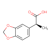 Chemical structure of (2S)-2-(2H-1,3-benzodioxol-5-yl)propanoic acid - CSSB00009924448