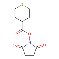 Chemical structure of 2,5-dioxopyrrolidin-1-yl thiane-4-carboxylate - CSSB00123876737