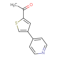 Chemical structure of 1-[4-(pyridin-4-yl)thiophen-2-yl]ethan-1-one - CSSB00010272663