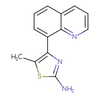 Chemical structure of 5-methyl-4-(quinolin-8-yl)-1,3-thiazol-2-amine - CSSB00126774129