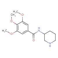 Chemical structure of 3,4,5-trimethoxy-N-(piperidin-3-yl)benzamide - CSSB00016990912