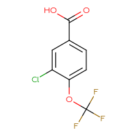 Chemical structure of 3-chloro-4-(trifluoromethoxy)benzoic acid - CSSB00011216793