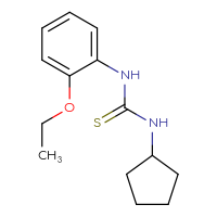 Chemical structure of 3-cyclopentyl-1-(2-ethoxyphenyl)thiourea - CSSB00000589201