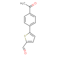 Chemical structure of 5-(4-acetylphenyl)thiophene-2-carbaldehyde - CSSB00010175489