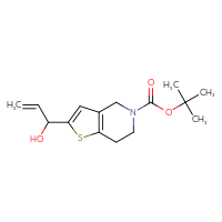 Chemical structure of tert-butyl 2-(1-hydroxyprop-2-en-1-yl)-4H,5H,6H,7H-thieno[3,2-c]pyridine-5-carboxylate - CSSB00022369984