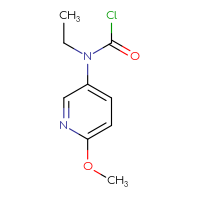 Chemical structure of N-ethyl-N-(6-methoxypyridin-3-yl)carbamoyl chloride - CSSB06256257450
