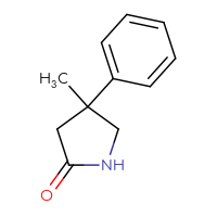 Chemical structure of 4-methyl-4-phenylpyrrolidin-2-one - CSSB00000708809