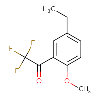 Chemical structure of 1-(5-ethyl-2-methoxyphenyl)-2,2,2-trifluoroethan-1-one - CSSB00010293954