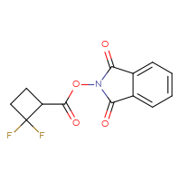 Chemical structure of 1,3-dioxo-2,3-dihydro-1H-isoindol-2-yl 2,2-difluorocyclobutane-1-carboxylate - CSSB00133014213