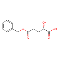 Chemical structure of (2S)-5-(benzyloxy)-2-hydroxy-5-oxopentanoic acid - CSSB00134760090