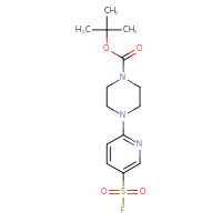 Chemical structure of tert-butyl 4-[5-(fluorosulfonyl)pyridin-2-yl]piperazine-1-carboxylate - CSSB20620696332