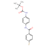 Chemical structure of tert-butyl N-[4-(4-fluorobenzamido)phenyl]carbamate - CSSB00105077957