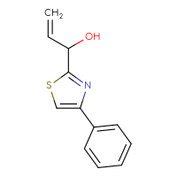 Chemical structure of 1-(4-phenyl-1,3-thiazol-2-yl)prop-2-en-1-ol - CSSB21239123133