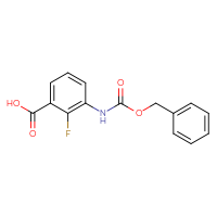 Chemical structure of 3-{[(benzyloxy)carbonyl]amino}-2-fluorobenzoic acid - CSSB00015155623