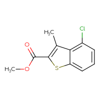 Chemical structure of methyl 4-chloro-3-methyl-1-benzothiophene-2-carboxylate - CSSB00010884004
