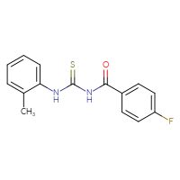 Chemical structure of 1-(4-fluorobenzoyl)-3-(2-methylphenyl)thiourea - CSSB00027807083