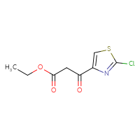 Chemical structure of ethyl 3-(2-chloro-1,3-thiazol-4-yl)-3-oxopropanoate - CSSB06638131295
