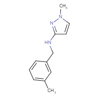 Chemical structure of 1-methyl-N-[(3-methylphenyl)methyl]-1H-pyrazol-3-amine - CSSB00000715107