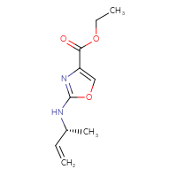 Chemical structure of ethyl 2-{[(2R)-but-3-en-2-yl]amino}-1,3-oxazole-4-carboxylate - CSSB21495898834