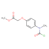 Chemical structure of methyl 2-{4-[(chlorocarbonyl)(methyl)amino]phenoxy}acetate - CSSB21224771846