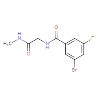 Chemical structure of 2-[(3-bromo-5-fluorophenyl)formamido]-N-methylacetamide - CSSB01994931514