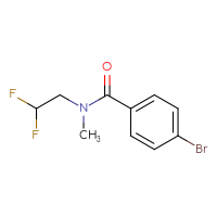 Chemical structure of 4-bromo-N-(2,2-difluoroethyl)-N-methylbenzamide - CSSB00011838202