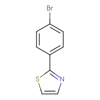 Chemical structure of 2-(4-bromophenyl)-1,3-thiazole - CSSB00000756710