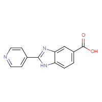 Chemical structure of 2-(pyridin-4-yl)-1H-1,3-benzodiazole-5-carboxylic acid - CSSB00000428195