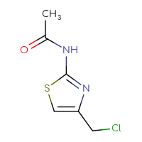 Chemical structure of N-[4-(chloromethyl)-1,3-thiazol-2-yl]acetamide - CSSB00000184989