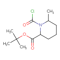 Chemical structure of tert-butyl 1-(carbonochloridoyl)-6-methylpiperidine-2-carboxylate - CSSB14964300920